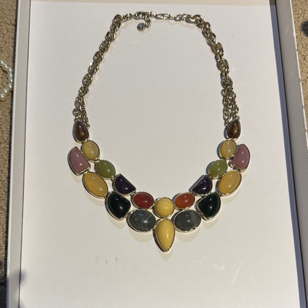 LOFT Multicolor Gemstone Necklace